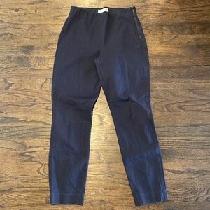 Everlane black slim fit high‎ waist side zip chino ankle cropped pants Size 4